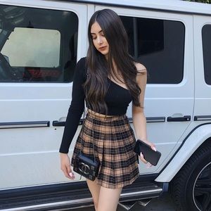 Tiger Mist Plaid Skirt NWOT